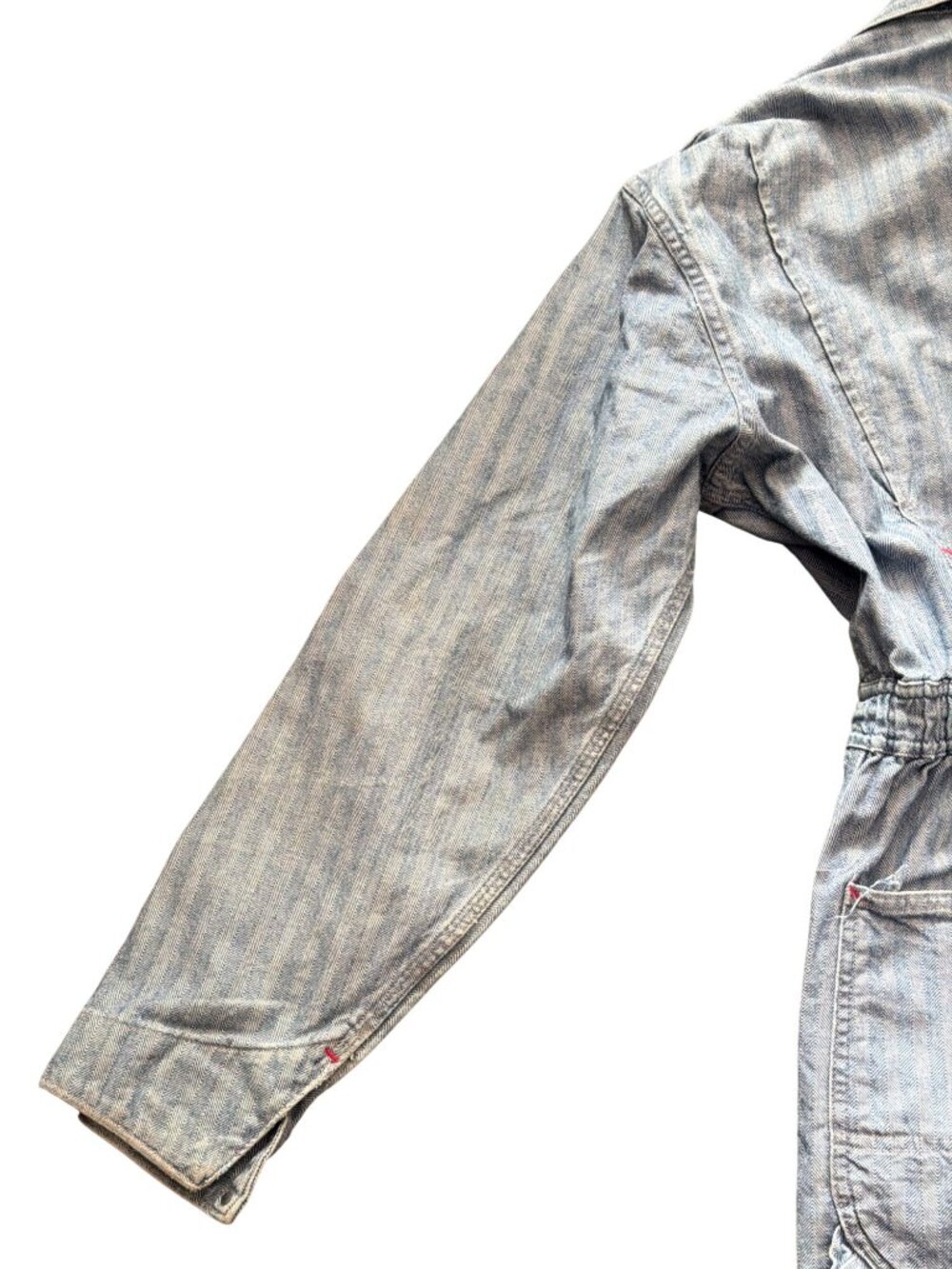 VTG Big Mac Penneys HBT Work Coveralls Herringbone Twill Scovill Zip Sanforized - Picture 11 of 13